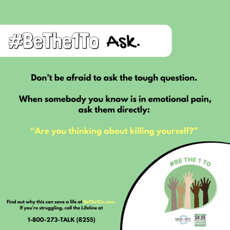 be the one to ask